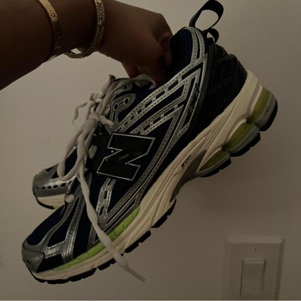 New Balance Navy and Metallic Running Shoes - Picture 3 of 3